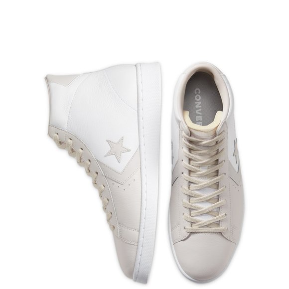 NIB Converse Pro Leather Mid White/Pale Putty/White 167817C US Mens 13 - Picture 3 of 8